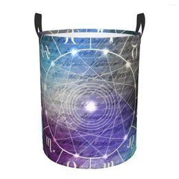 Bolsas de lavandería Cesta plegable Magic Zodiacs Circle Ropa sucia Almacenamiento Cubo Armario Ropa Organizador Cesto