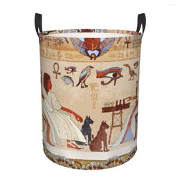 Sacs à linge Panier pliant peintures murales anciennes dieux égyptiens et pharaons de rangement sale rangement godet garde-robe Vêtements Organisateur Hamper