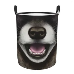 Waszakken Grappige Animal Raccoon Basket Inklapbare Trash Panda Racoon speelgoedkleding Mand opslag Bin voor kinderen kwekerij