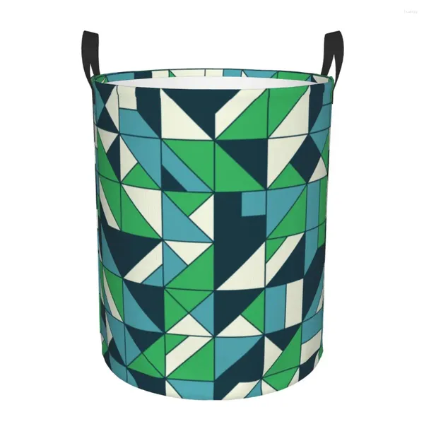 Bolsas de lavandería Patrón geométrico N01 Cesta plegable Geométrica Arte abstracto Ropa Cesto Juguetes Organizador Contenedores de almacenamiento