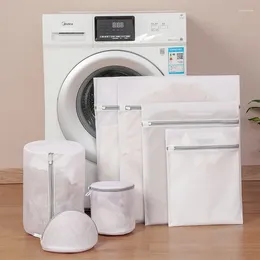 Sac à linge Gris Zipper Fine Mesh Dirts Clothes Storage Organize Bag Protect Pouch for Washing Machine