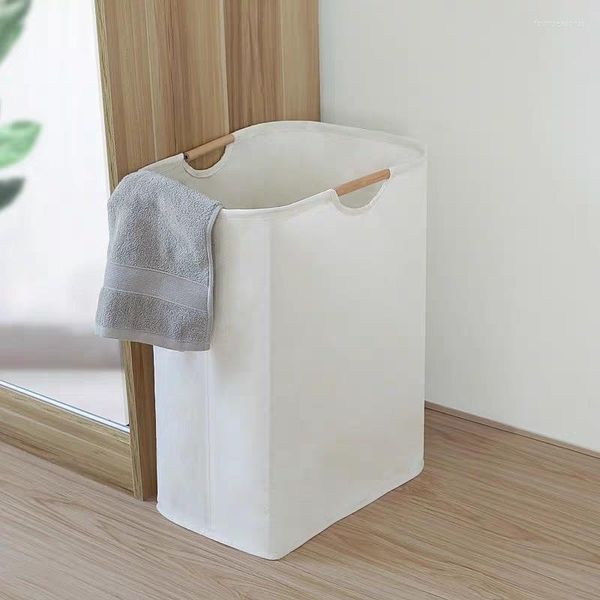 Sacs à linge japonais Simple panier pliant Portable tissu Art sac maison chambre salle de bain stockage jouet pour enfants