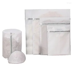 Waszakken JFBL 6pcs rits mesh Was Travel Portable Kleding Organisator ondergoed Bra Waspak opvouwbare net vuile tas