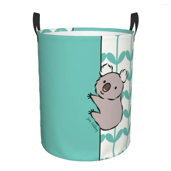 Sac à linge Kawaii Clinging Koala Bear Basket plitable grand rangement de vêtements Bin Hamper Baby