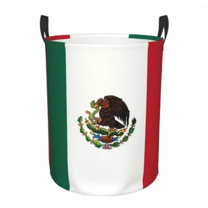 Sac à linge Panier de drapeau mexicain Hamper de vêtements pliables pour les enfants Nursery