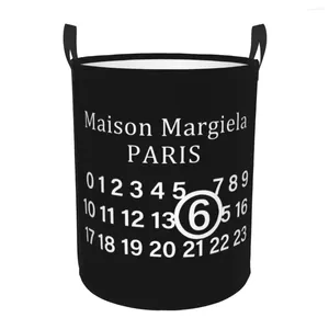 Sacs à linge Mm6 Margielas Lettres Imprimer Panier Grand Vêtements Panier De Rangement Jouets Bin Organisateur Pour Pépinière