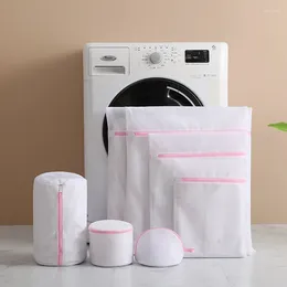 Sacs à linges multiples à glissière à glissière Sac de lavage en polyester net pour les machines à laver