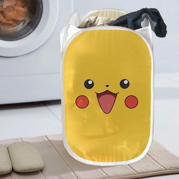 Organizador de bolsas de lavandería Panda Panda Oso lindo Cartoon Canasta sucia Cesta de malla plegable para ropa de juguetes