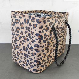 Sac à linge Panier de douche de sac de lavage léopard portable Fitness Fitness Arafrophip grande capacité Bath de mode épaissis Organisateur cosmétique