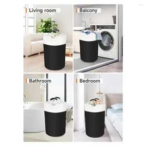 Sacs à linge Pratiques fortes à chargement rond Type pliant vêtements Toys Bucket Ush résistant à la maison Rangement Supplies