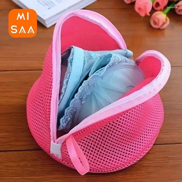 Sac à linge Protection Sac en filet Bra Bra Triangle Lingerie Aide sous-vêtements Machine femme femme