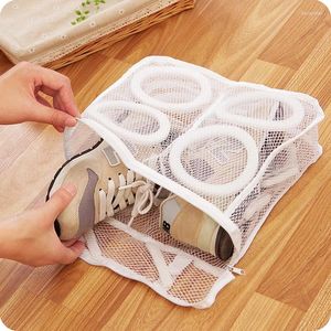 Sacs à linge Protective Washing Machine Chaussures Sac de voyage Rangement de chaussures Portable Mesh Anti-Desformation Bra Clothes Organizer