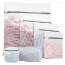 Sacs à linge de qualité 6 pièces, maille en nid d'abeille Durable pour produits délicats (6 tailles différentes), sac en filet