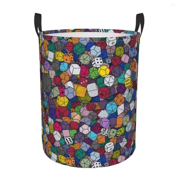 Bolsas de lavandería RPG Dice Dirty Dirty Impermeable Organizador Home Clothing Kids Almacenamiento de juguetes