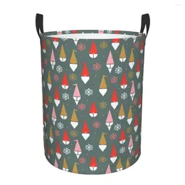 Sacs à linge scandinave Santa Gnome panier grand panier de rangement de vêtements jouets organisateur de bac pour garçon fille