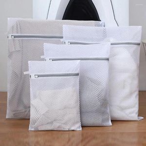 Sac à linge Sac à flux d'eau lisse pour vêtements Mesh durable avec fermeture de fermeture à glissière