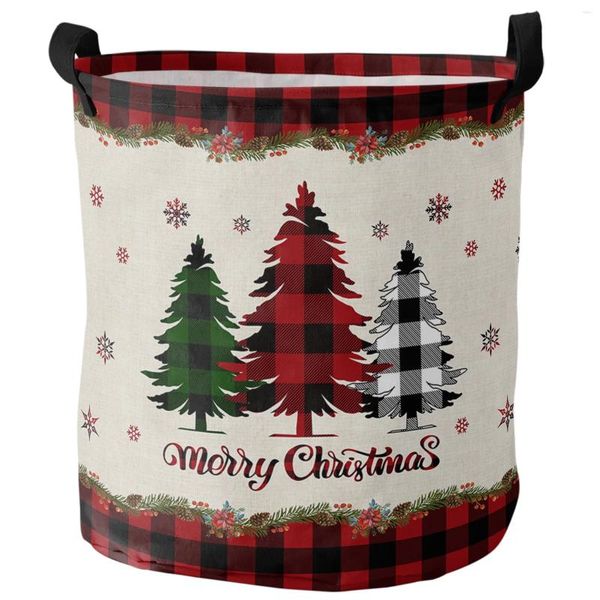 Sacs à linge Snowflake Christmas Tree Rouge pliable panier pour enfants Storage Arapropice Room Dirty Clothing Organizer