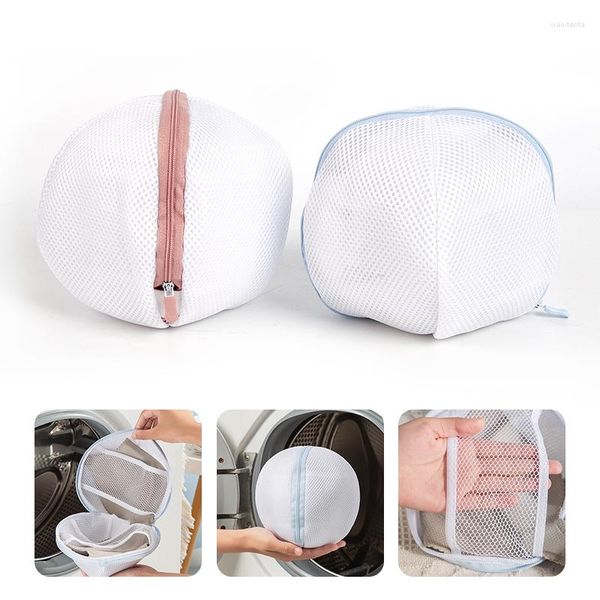 Bolsas de lavandería Bolsa de lavado especial para sujetador Proteger la ropa interior Forma de bola Sujetadores Cesta de malla de poliéster Cuidado de la bolsa