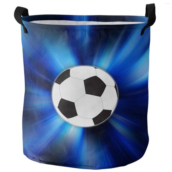 Bolsas de lavandería deportiva fútbol arte fútbol cesta sucia plegable impermeable organizador ropa ropa para niños almacenamiento de juguetes