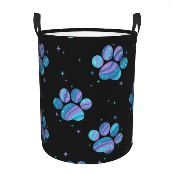 Sacs à linge Starry Paws Panier pliable Floral Chiens Vêtements d'animaux Panier pour pépinière Enfants Jouets Sac de rangement