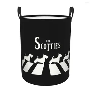 Sacs à linge Le panier Scotties Pliable Scottish Terrier Vêtements de chien Panier pour pépinière Enfants Jouets Sac de rangement