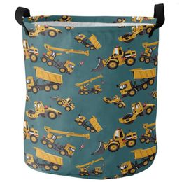 Sac à linge tracteur dessin animé Dirk Basker pliable imperméable Organisateur Organisateur Vêtements Enfants Rangement