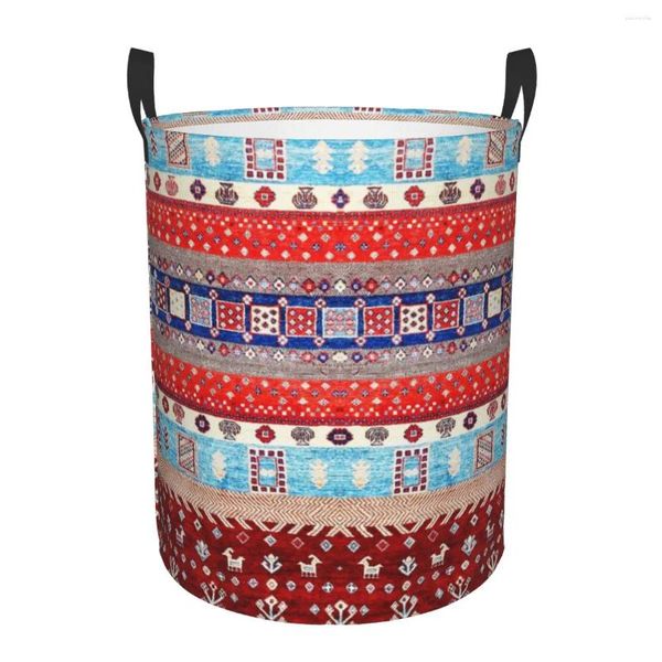 Sacs à linge Traditionnel Antique Marocain Style Panier Pliable Vintage Bohème Vêtements Panier Pour Bébé Enfants Jouets Sac De Rangement