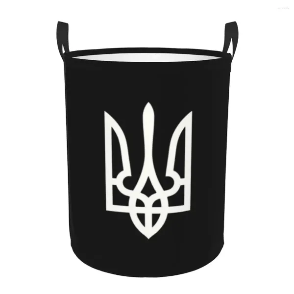 Sac à linge Ukraine National Emblem Basket Baby Baby Hamper for Nursery Toys Organizer Storage Bacs