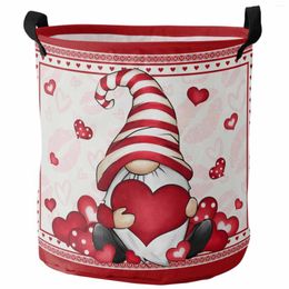 Waszakken Valentijnsdag Liefde Romantische Dwerg Opvouwbare mand Kinderspeelgoedopslag Waterdichte kamer Vuile kledingorganizer