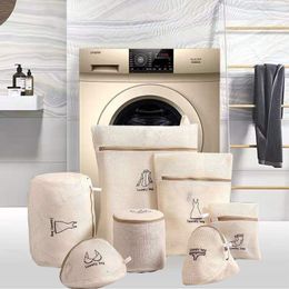 Bolsas de lavandería Juego de bolsas de lavado para lavadora de ropa Bolsas de ropa sucia Bolsa de ropa interior de poliéster Bolsa de red de protección de sujetador 230208