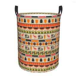 Bolsas de lavandería bolsa de almacenamiento impermeable adorno egipcio (1) cesta sucia de canasta sucia de la ropa plegable de la ropa de los juguetes