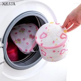 Sac à linge XZJJA 1PCS POLYESTER PRINTING BAG SOUS-WEAR BRA chaussettes de lavage Machine Machine à zétre Protecteur Case Net