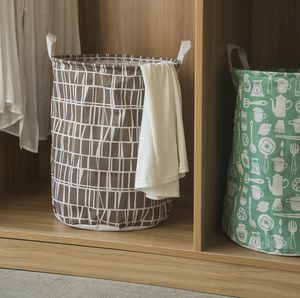 Panier à linge Cylindre Tissu Pliant Vêtements Seau de rangement Enfants Jouets Stockages Baril Accueil Organisateur 14style ZZE5353