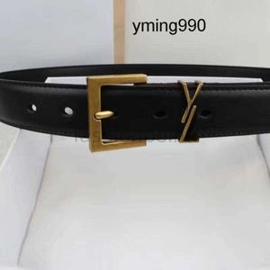 LAURENTS YSL Riemen voor dames ontwerpers Luxe riem effen kleur met diamanten trendy Zakelijke riem met metalen gesp Hoge kwaliteit mode casual SAINT veelzijdige wo