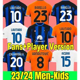 LAUTARO LUKAKU DZEKO Maglia InTERs voetbalshirts Kid Kit Final Maillot de Foot 2023 2024 IM Maglie voetbalshirt training 115 jaar jubileumspecial