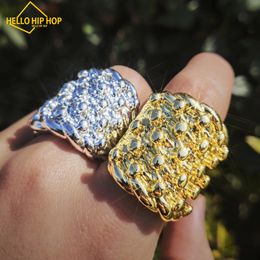 Lava ring 50g solide zware koper mode mannen hiphop ringen onregelmatig gevormde rap rock sieraden voor cadeau nieuw