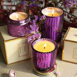 Lavendel etherische olie geurende geur kaarsenglas geurende kaarsen cadeaubokkist romantisch natuurlijke soja was valentijnsdag cadeau t200601