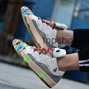 Lavines Lanvinlities Co Langfan Curb peint des baskets originales Branded Splash Ink and Bread Shoes Low Top Sneakers Mens and Womens Casual Cricket Chaussures I3VU