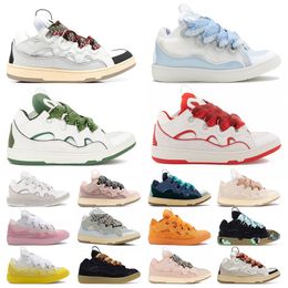 Lanvin Lanvins Shoes Top Quality Lavina Lavins Curb Sneakers Designer Shoes Women All Black Pink【code ：L】Grey Red Blue White Luxury Trainers Mens Shoes Dh Gate
