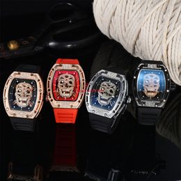 Law Fashion Personality Transparant Sport Retro Gear Machine Quartz Watch Alloy Diamond Rubber Band Quartz Watches