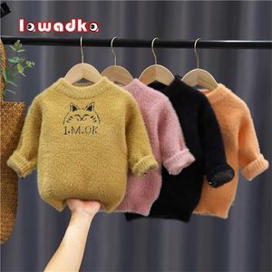 Lawadka 2-6Years Baby Girl Boy Ropa de invierno Suéter de punto Suave Cómodo Ropa de abrigo para niños Manga larga para niños 211201