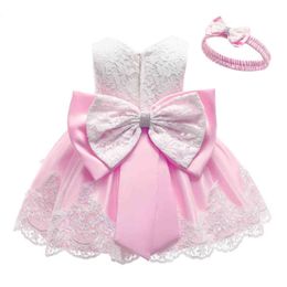Lawadka zomer baby meisjes jurk pasgeboren kant prinses jurken voor baby 1e jaar verjaardag avondkostuum baby feestkleding G1129