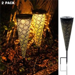 Lámparas de césped 2 uds., lámpara Led para jardín, lámpara para exteriores para Villa, pabellón, patio, decoración de paisaje, decoración enterrada, luz nocturna # A