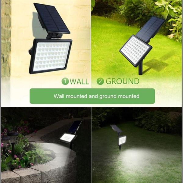 Lámparas de césped LED Solar Interruptor automático Luz impermeable Estacas de jardín al aire libre Foco Arte de patio para la decoración del patio del hogar 304G