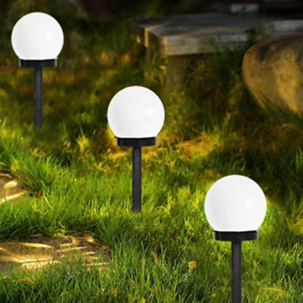 Lámparas de césped Led Lámpara de bombilla solar Energía alimentada a prueba de agua Luz de jardín al aire libre Calle Panel solar Luces de bola Patio de césped Paisaje decorativo P230406