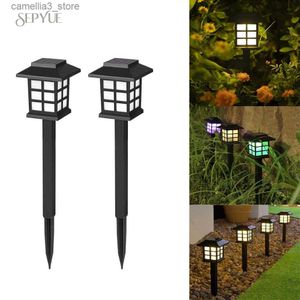 Lawn Lamps LED Solar Pathway Lights Lawn Lamp Outdoor Solar Lamp Decoration for Garden/Yard/Landscape/Patio/Driveway/Walkway Lighting Q231125