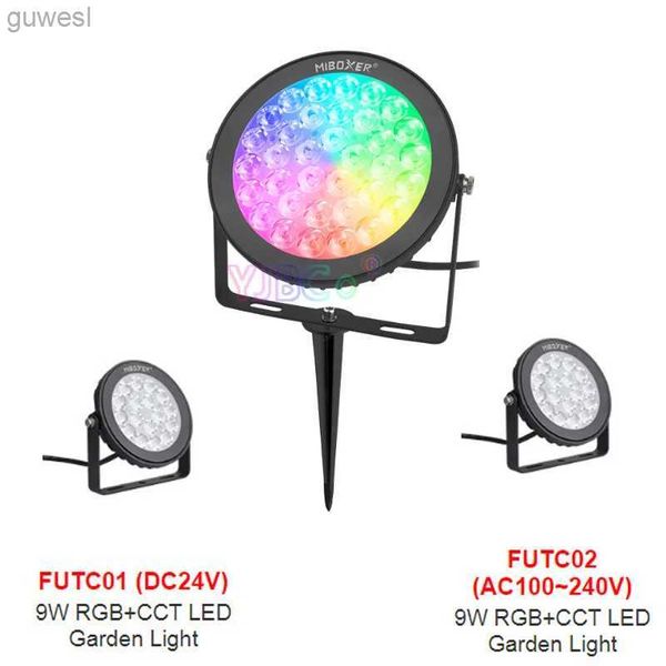 Lampes à gazon Miboxer 9W LED lumière de pelouse RGB + CCT lumière de jardin étanche IP66 éclairage extérieur FUTC01 24V FUTC02 110V 220V YQ240116