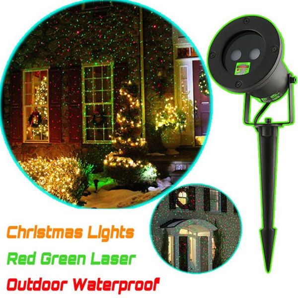 Lámparas de césped, luz láser para exteriores, proyector de Navidad impermeable, luces de estrellas parpadeantes para vacaciones, decoraciones de jardín, fuente de alimentación