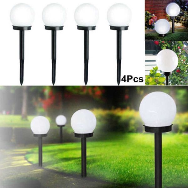 Lámparas de césped Al aire libre LED Solar Bola redonda Luz Jardín Patio Patio Tierra Césped Lámpara solar IP65 Fiesta impermeable Jardín de vacaciones Decoración del hogar P230406