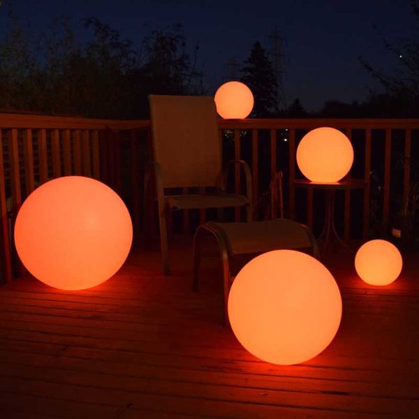 Lampes à gazon lampes solaires extérieures LED boule de jardin lumière étanche télécommande fête de noël piscine éclairage pour cour